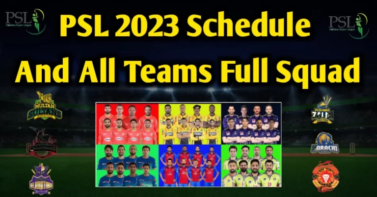PSL 2023 ka schedule – psl 8 2023 all team squad – P S L 2023