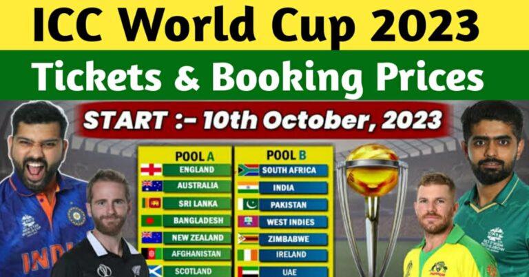 ICC CRICKET WORLD CUP 2023 TICKETS, BOOKING PROCESS AND PRICES