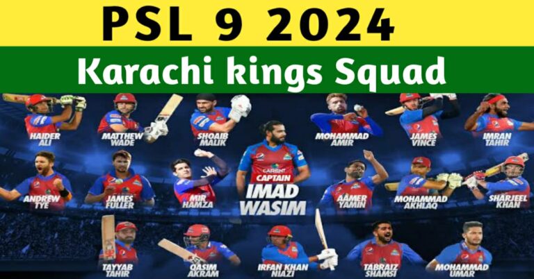 PSL 2024 Karachi Kings Squad – Karachi Kings Player List