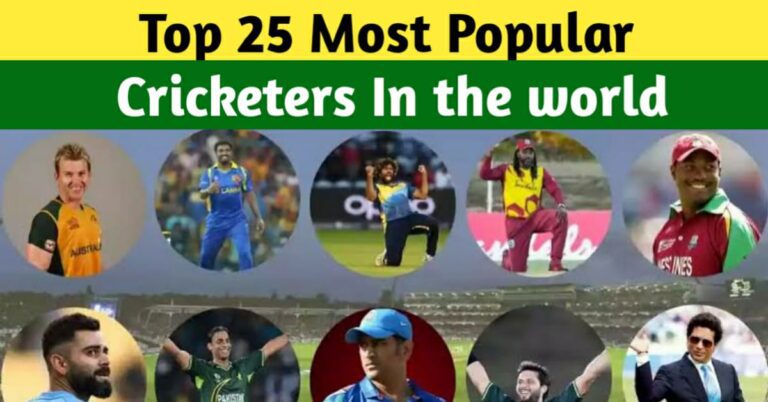 TOP 25 MOST POPULAR CRICKETERS IN THE WORLD 2023