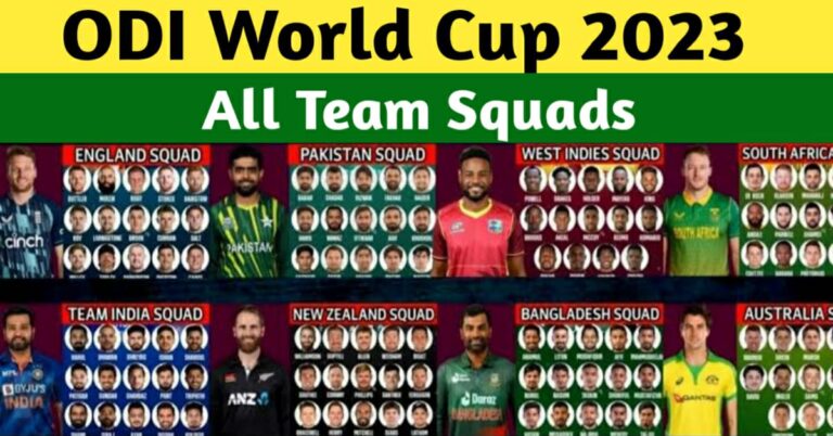 ICC ODI World Cup 2023 Schedule And All Team Squads – ODI World Cup 2023 Stadiums