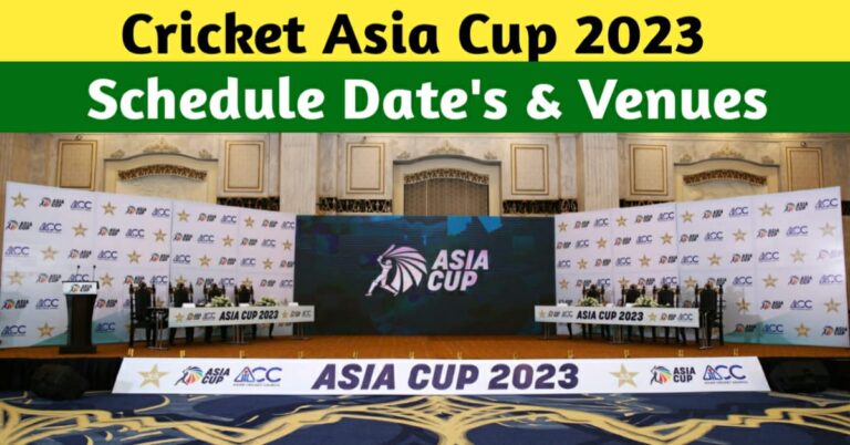 Cricket Asia Cup 2023 Schedule Dates And Venues