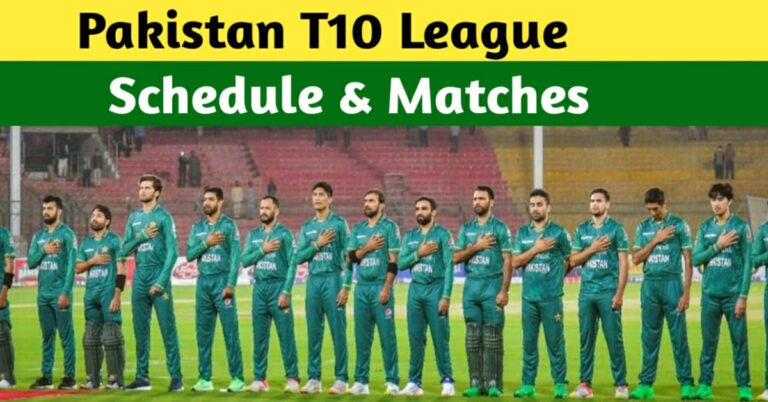 Pakistan T10 League  Schedule & Matches