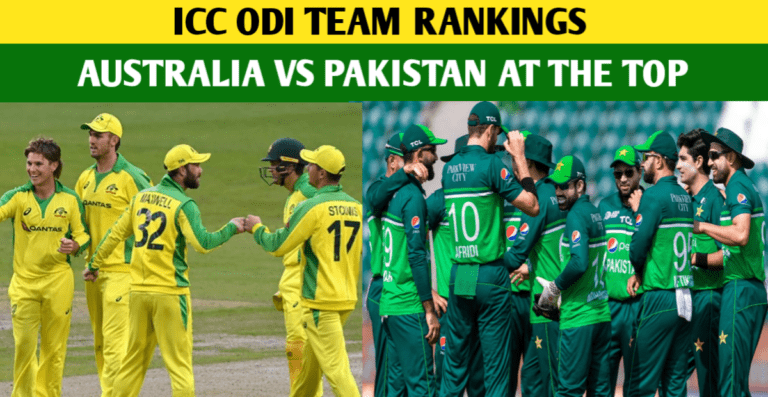 Australia Jumps To The Top Of ODI Rankings, Pakistan Slips To No.2 Position