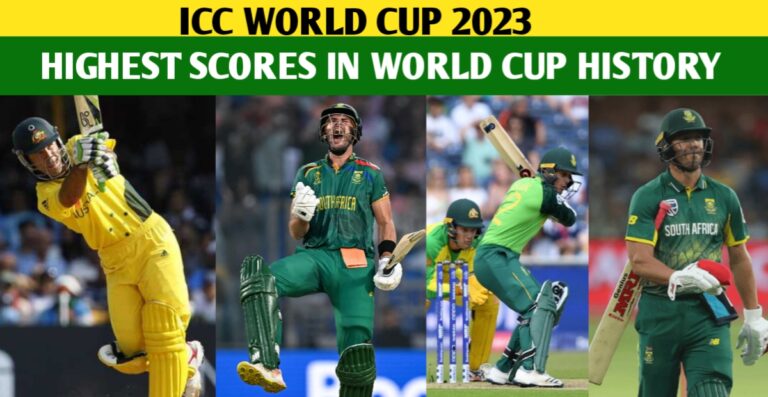 Top 5 Highest ODI World Cup Totals: Highest Team Totals In World Cup History