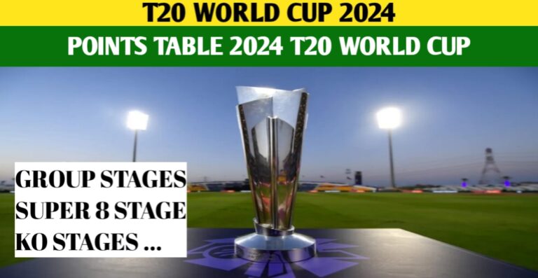 T20 World Cup 2024 Points Table: Group Stage, Super Eight, And Knockout Stage Of The T20 World Cup 2024