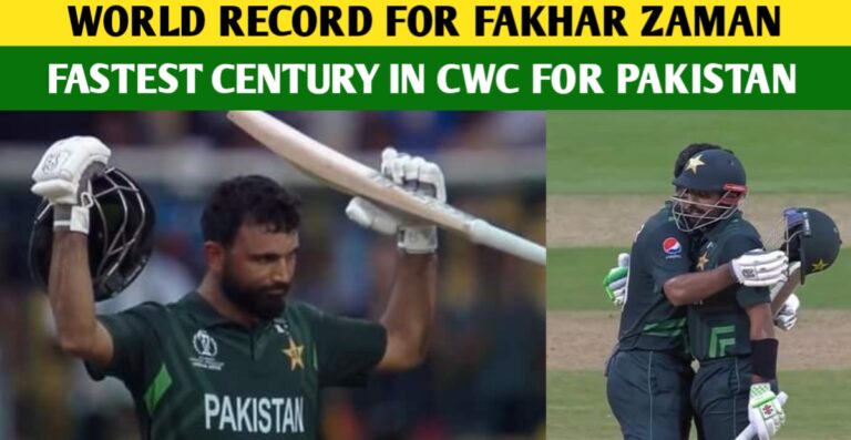 World Cup 2023: Fakhar Zaman Scores Pakistan’s Fastest Ever World Cup Century