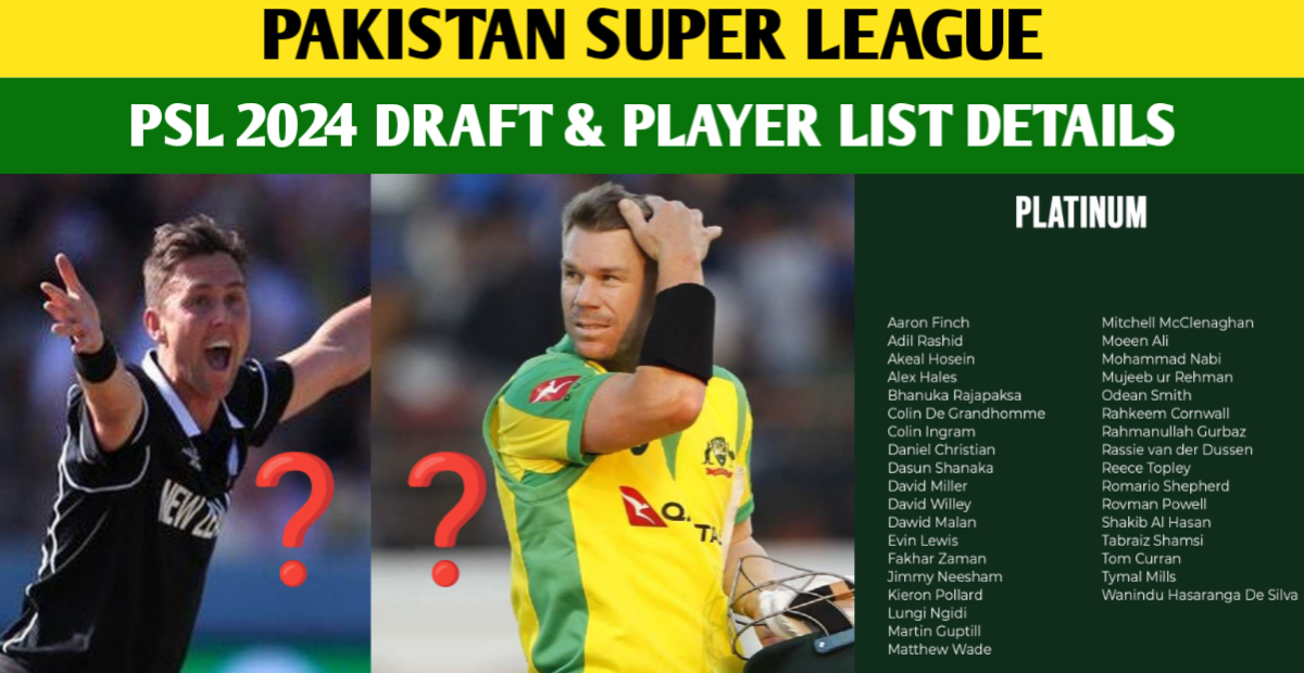 PSL 2024 Draft Pakistan Super League 2024 Player List And Squads